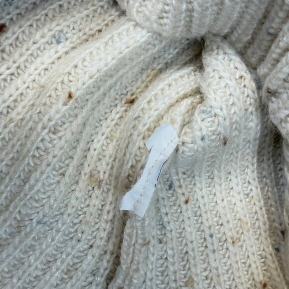 Madewell Donegal Sweater Dress Womens Sz XL Ivory Wool Blend Curved Hem Knit - Picture 10 of 10